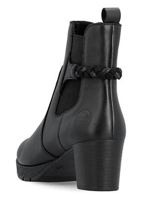 Rieker Braided Detail Boot in Black 