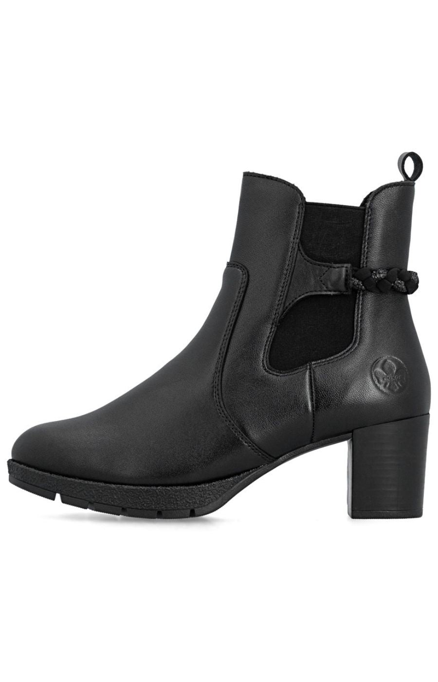 Rieker Braided Detail Boot in Black 