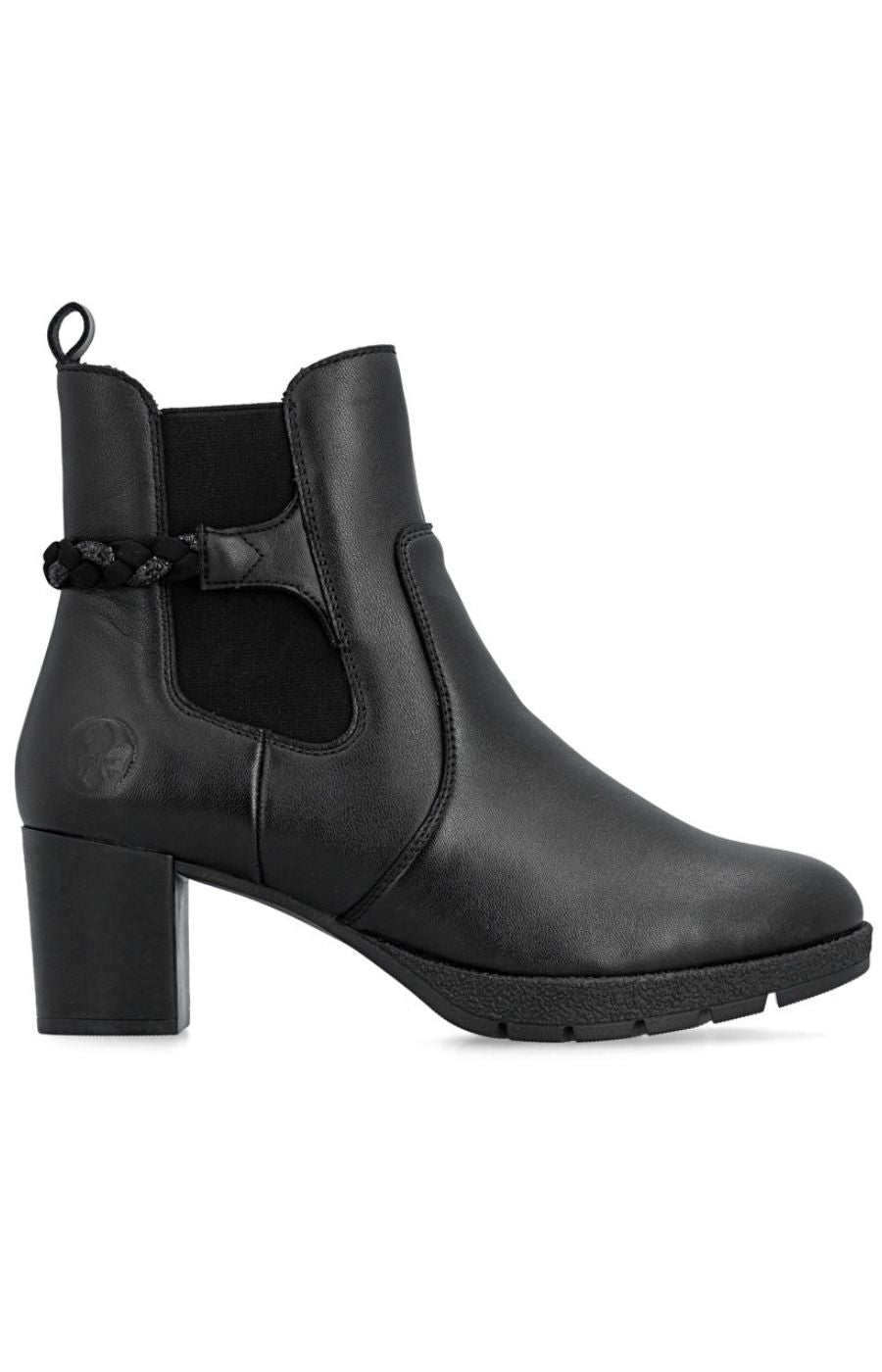 Rieker Braided Detail Boot in Black 