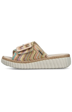 Rieker Braided Mule in Multicolour