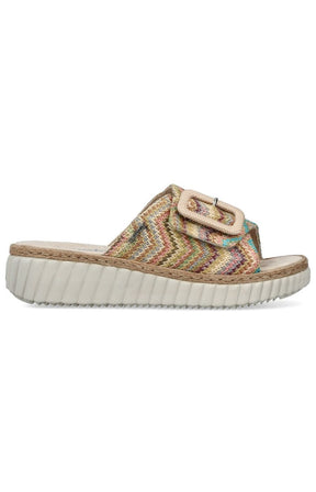 Rieker Braided Mule in Multicolour