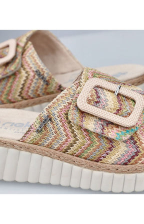 Rieker Braided Mule in Multicolour