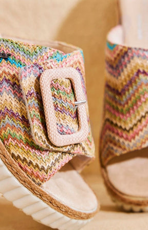 Rieker Braided Mule in Multicolour