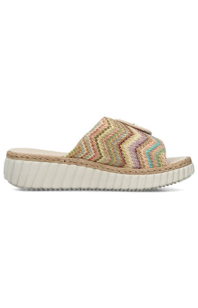 Rieker Braided Mule in Multicolour