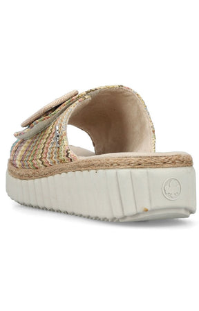 Rieker Braided Mule in Multicolour