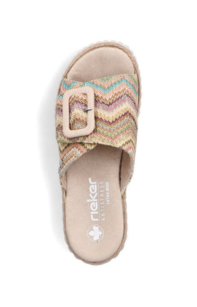 Rieker Braided Mule in Multicolour