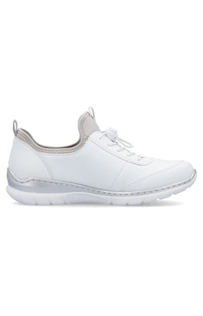 Rieker Braided Side Trainer in White