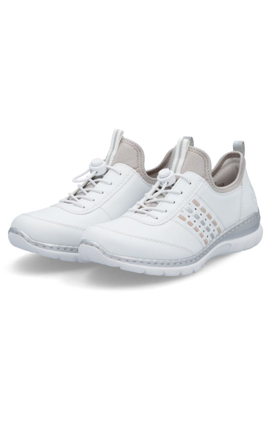 Rieker Braided Side Trainer in White