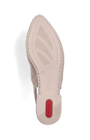 Rieker Buckle Sling Back Shoe in Gold 