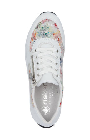 Rieker Colourpop Trainer in White 