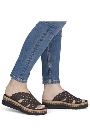 Rieker Diamante Mule in Brown 