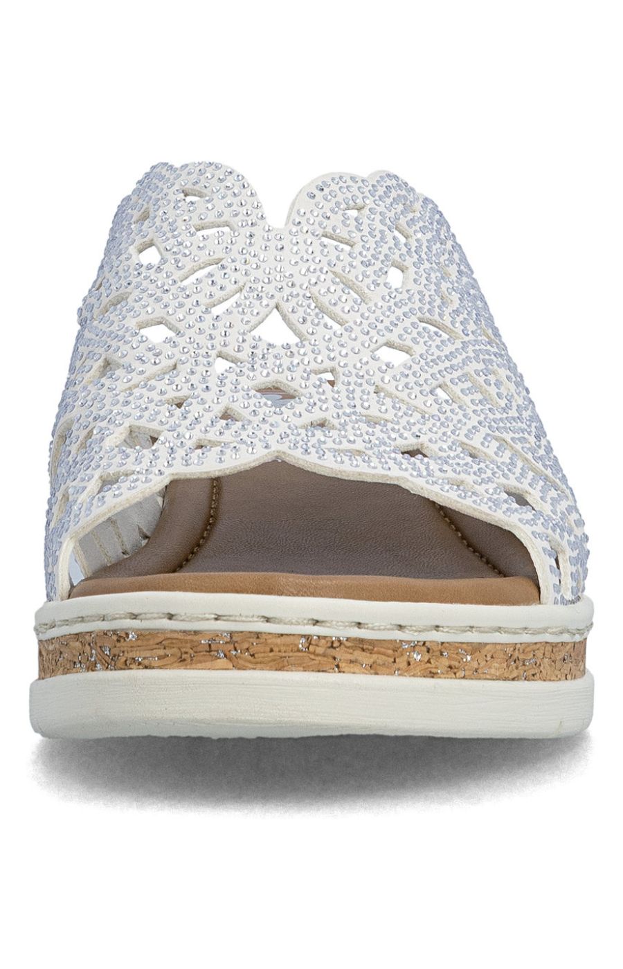 Rieker Diamante Mule in White 