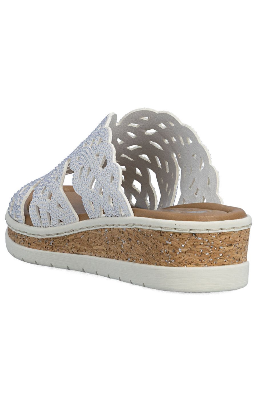 Rieker Diamante Mule in White 