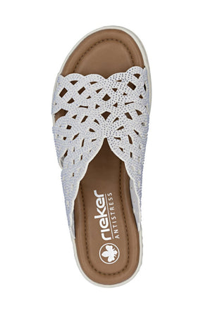 Rieker Diamante Mule in White 