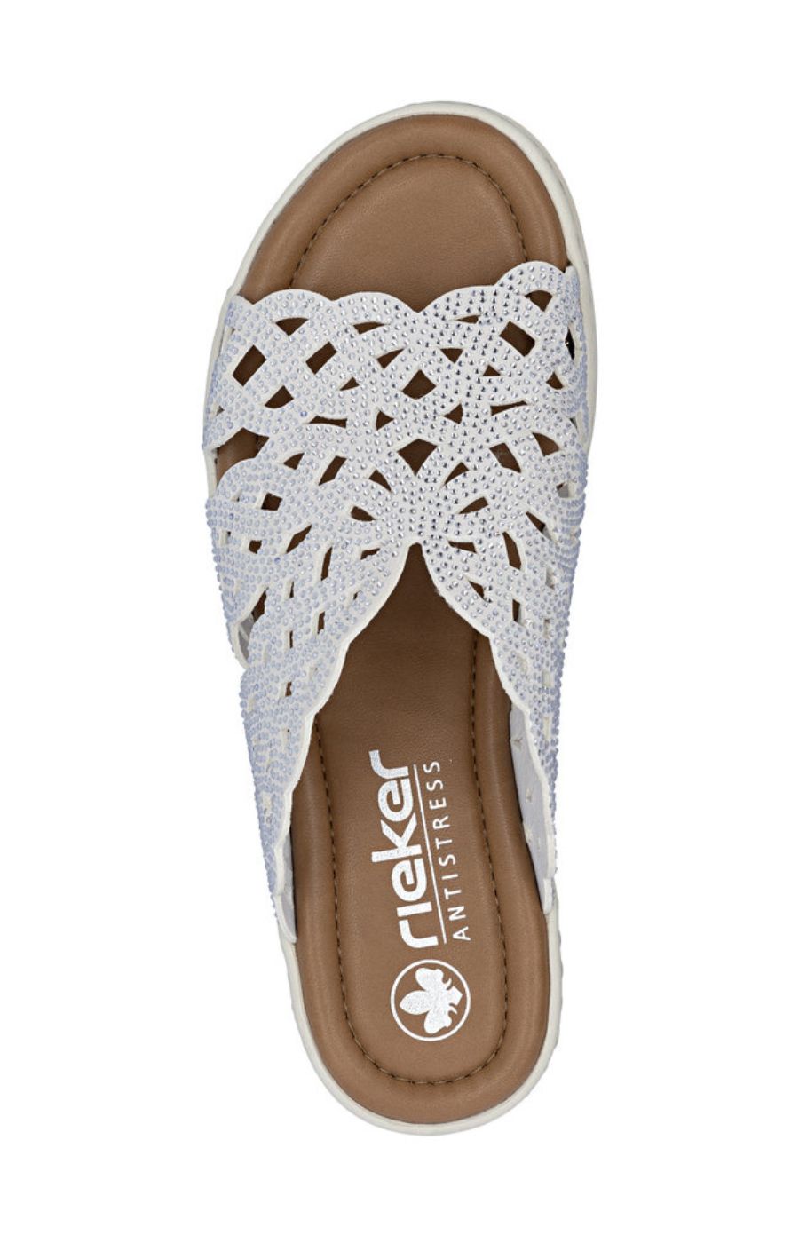 Rieker Diamante Mule in White 