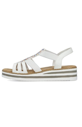 Rieker Diamante Sandal in White