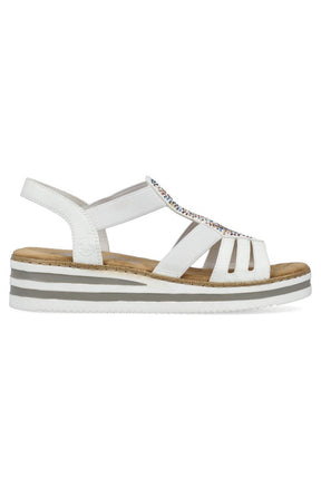 Rieker Diamante Sandal in White