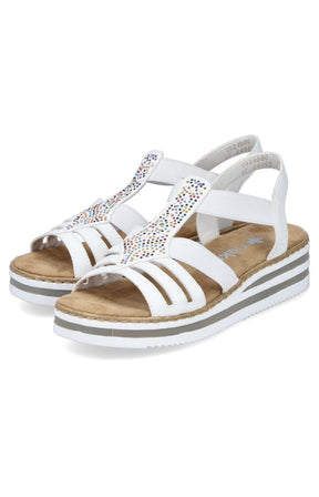 Rieker Diamante Sandal in White