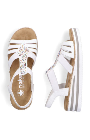 Rieker Diamante Sandal in White