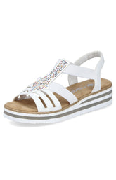 Rieker Diamante Sandal in White