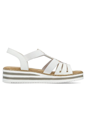 Rieker Diamante Sandal in White