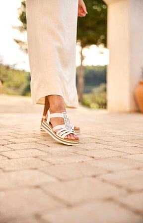 Rieker Diamante Sandal in White