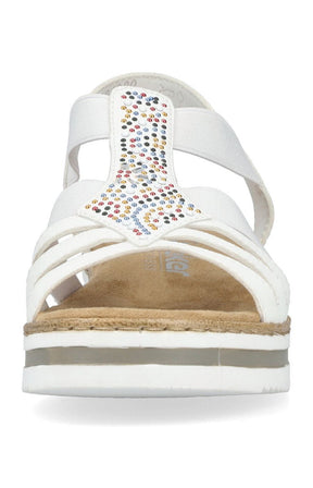 Rieker Diamante Sandal in White