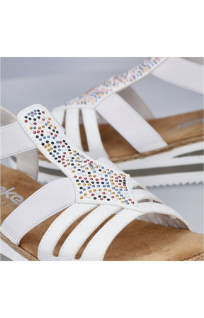 Rieker Diamante Sandal in White
