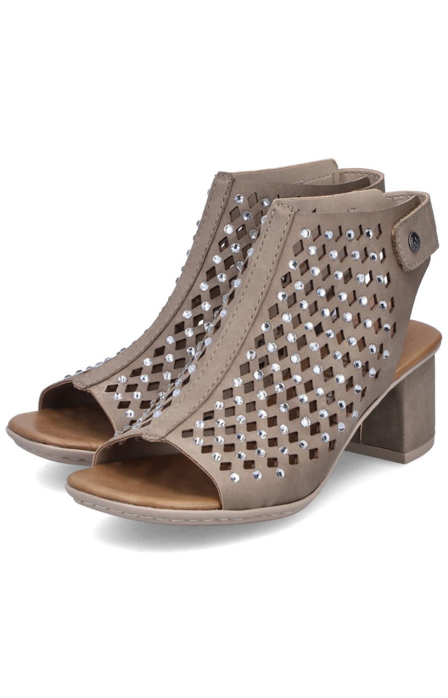Rieker Diamante Sandals in Taupe 