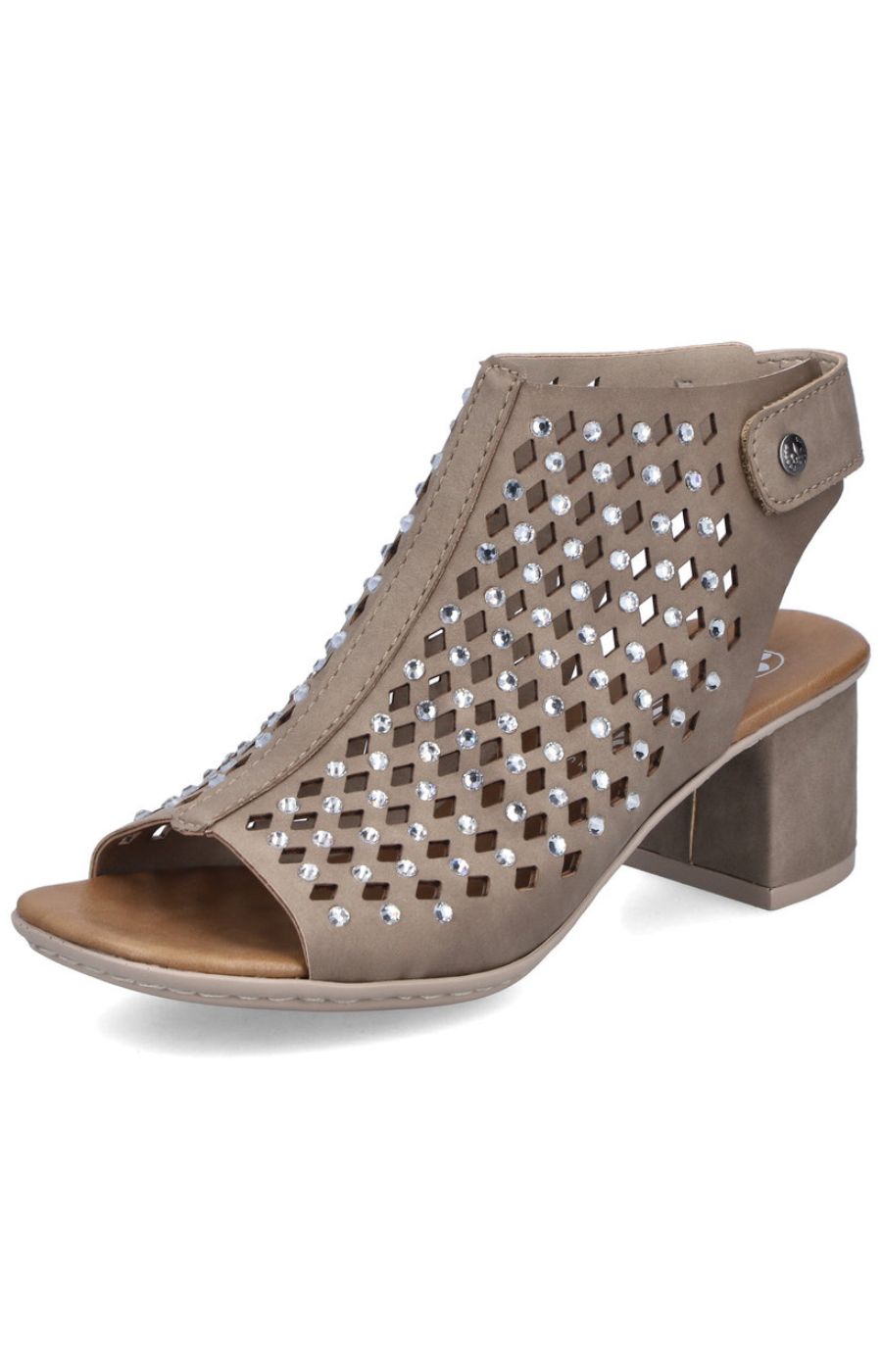 Rieker Diamante Sandals in Taupe. 