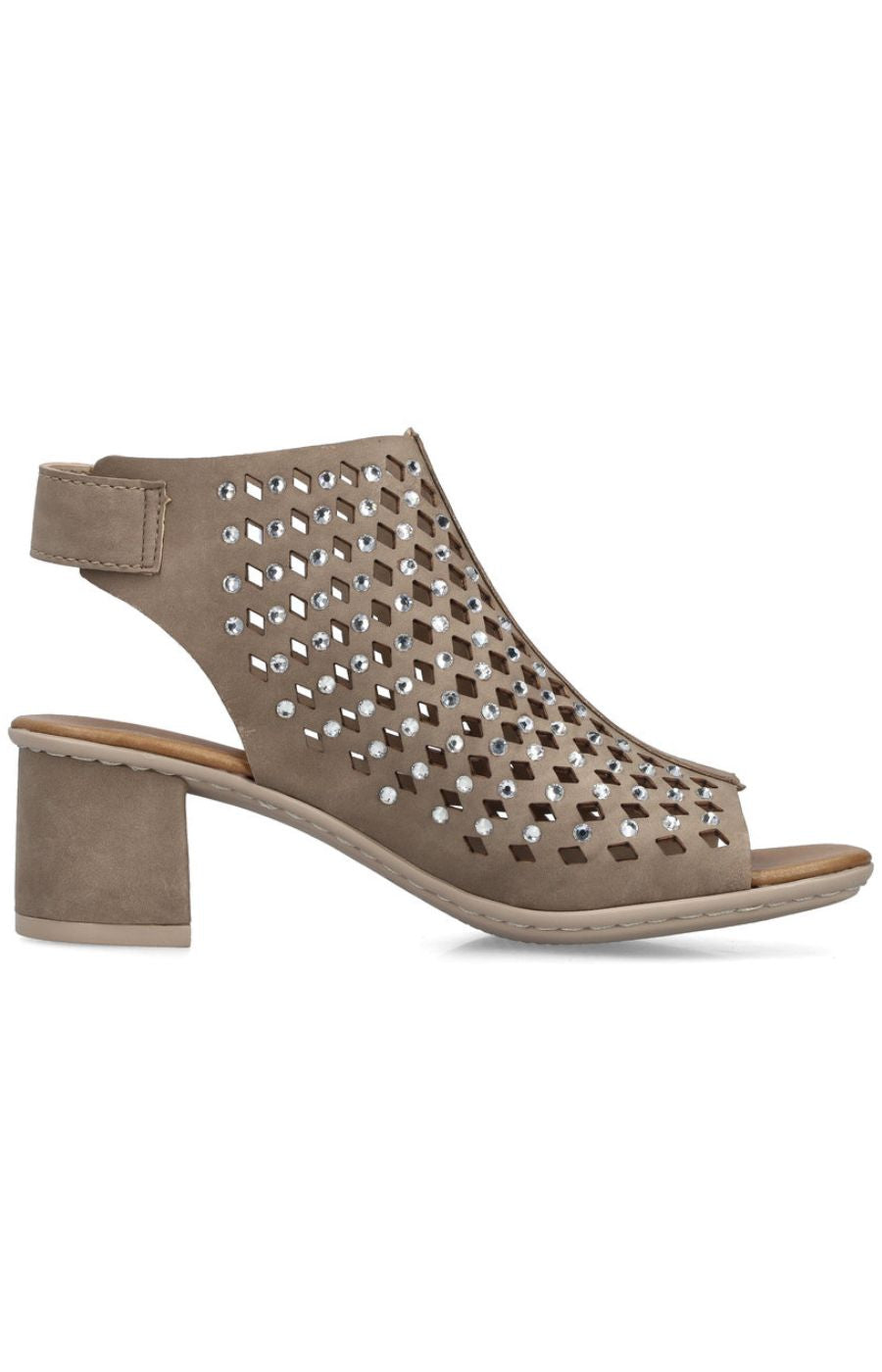 Rieker Diamante Sandals in Taupe 
