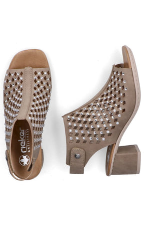Rieker Diamante Sandals in Taupe 