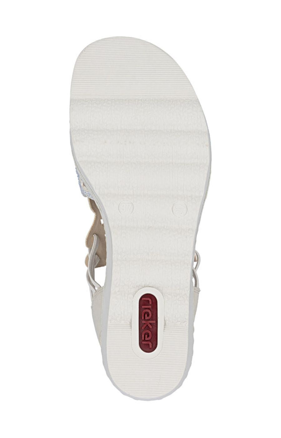Rieker Diamante Wedge Sandal in Beige
