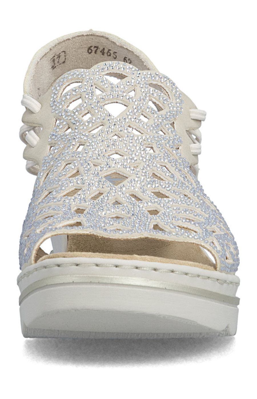 Rieker Diamante Wedge Sandal in Beige 