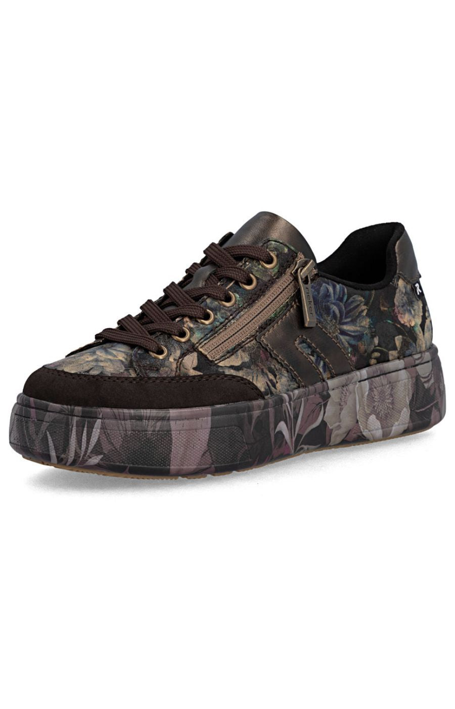Rieker Flatform Floral Trainer 