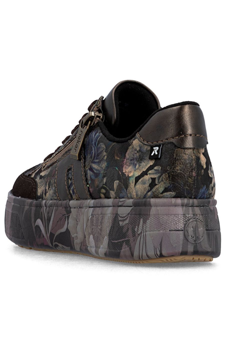 Rieker Flatform Floral Trainer 