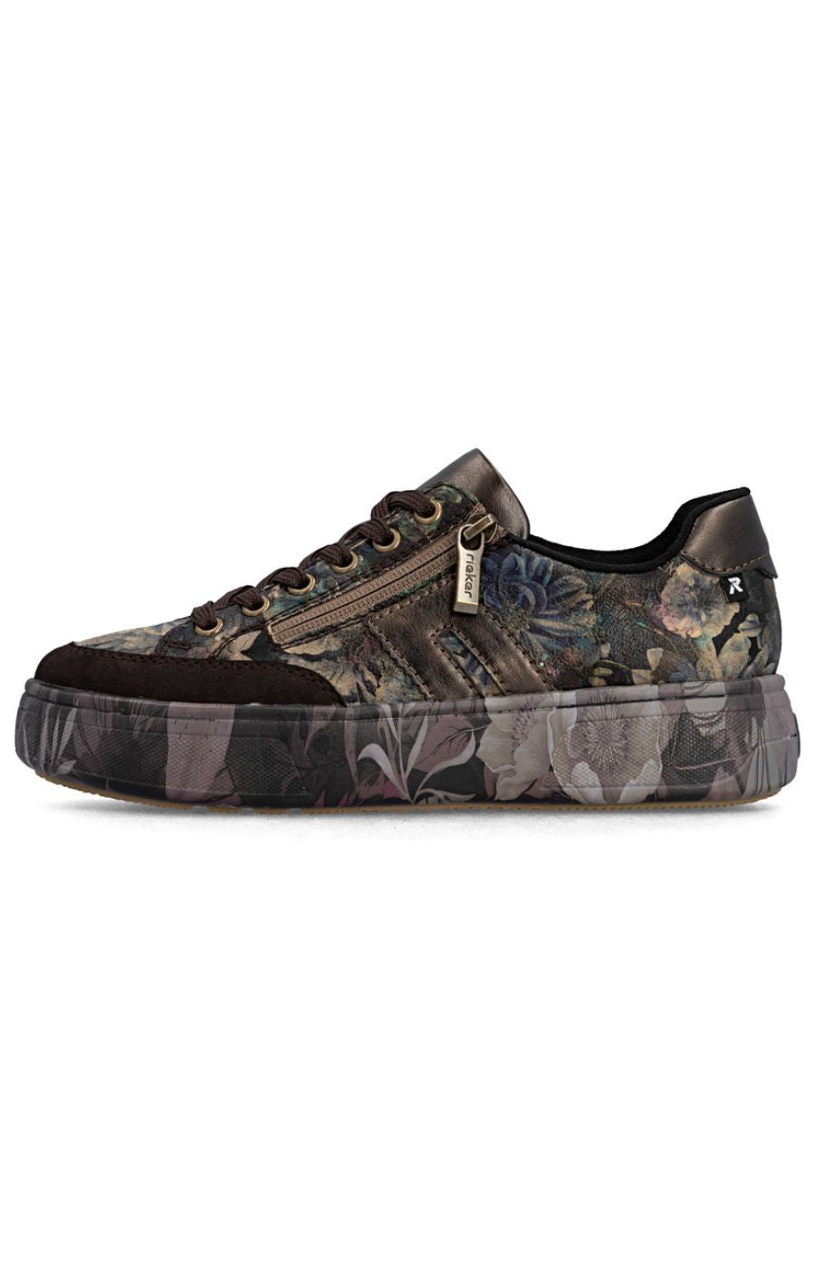 Rieker Flatform Floral Trainer 