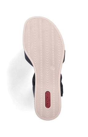 Rieker Glitter Heel Sandal in Navy  