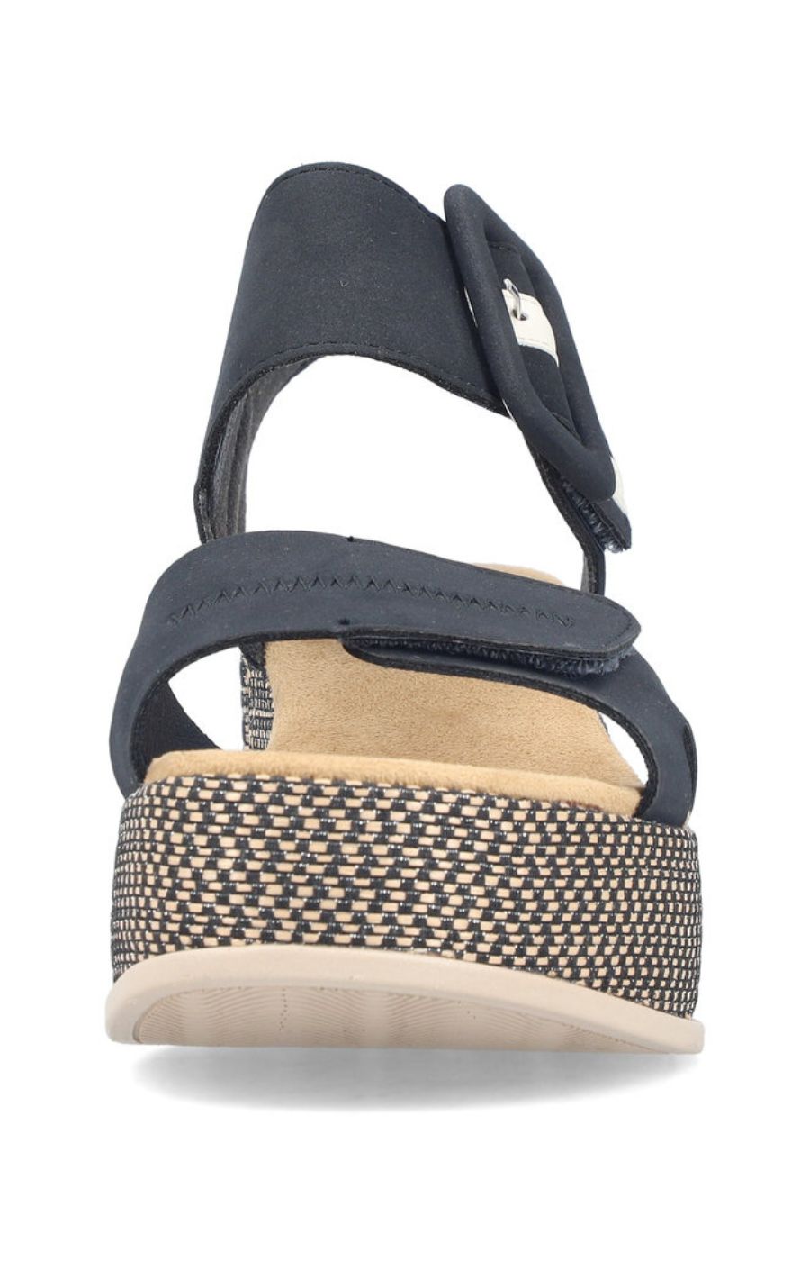 Rieker Glitter Heel Sandal in Navy  