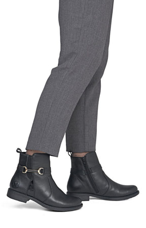 Rieker Gold Buckle Boot in Black 