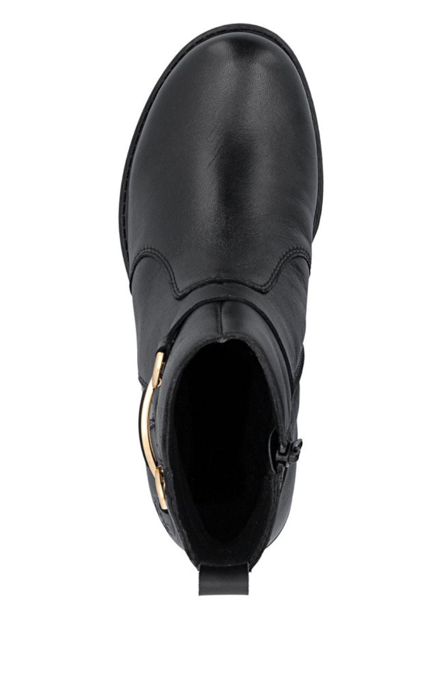 Rieker Gold Buckle Boot in Black 