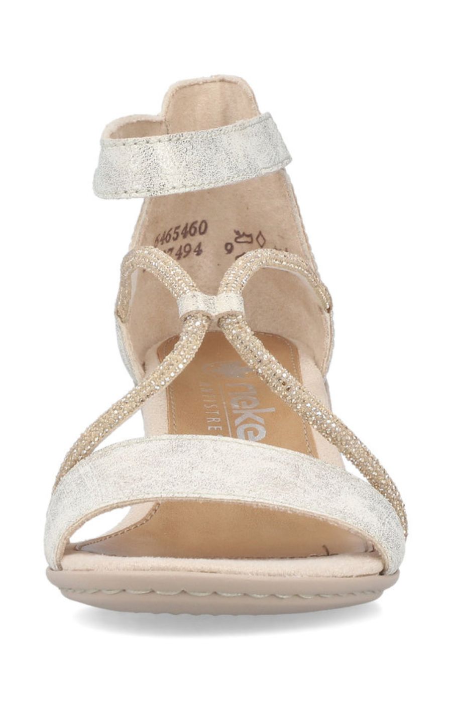 Rieker Heeled Sandal in Metallic 