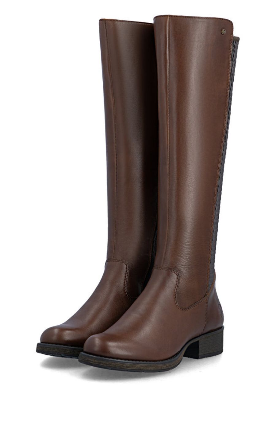 Rieker High Flat Boot in Brown 