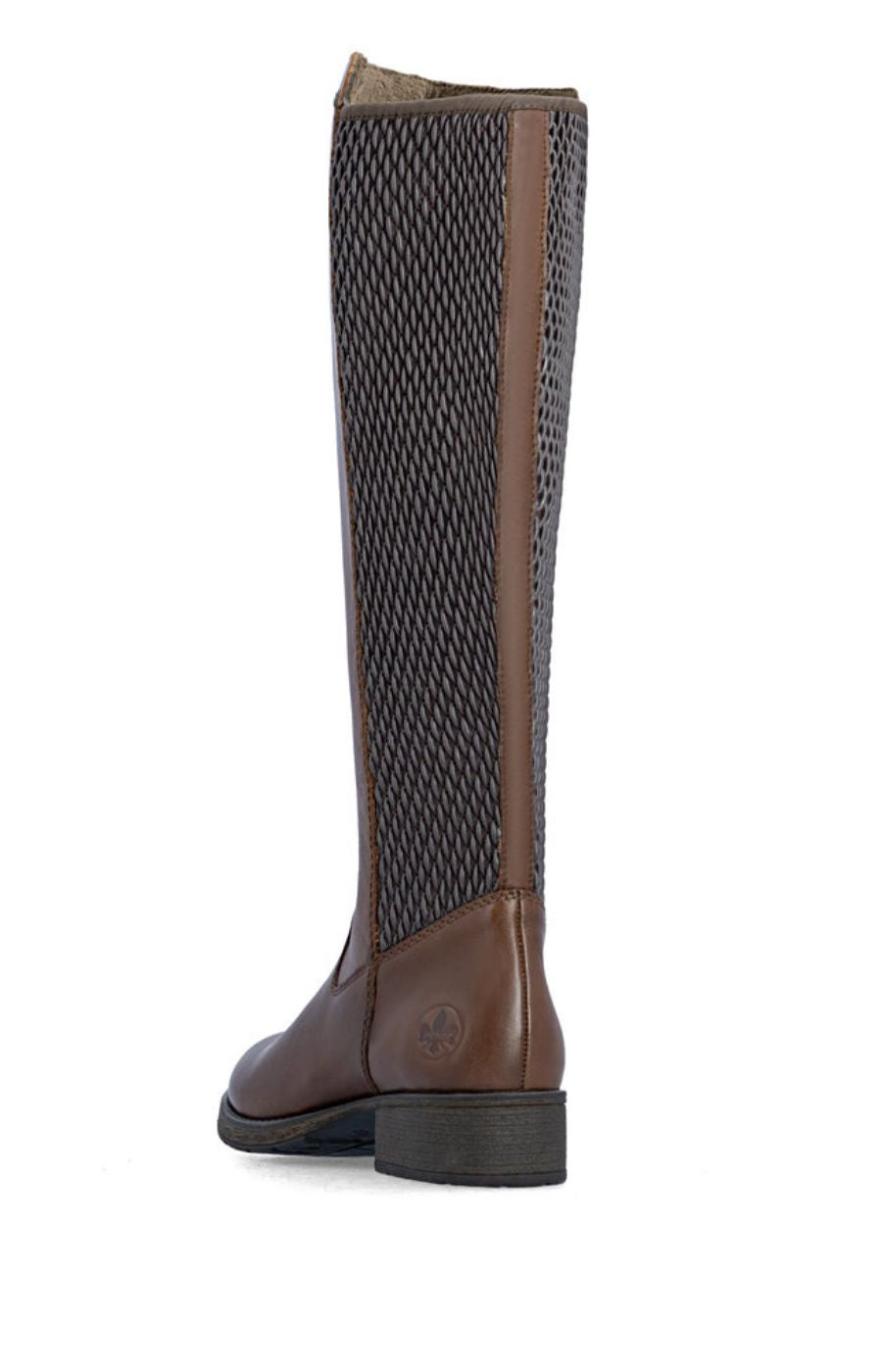 Rieker High Flat Boot in Brown 