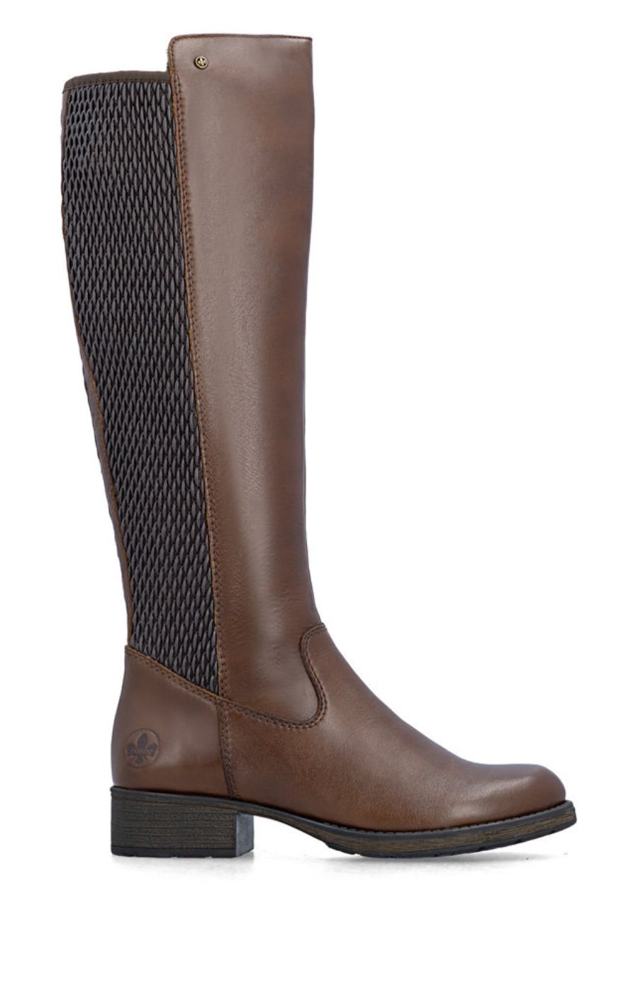 Rieker High Flat Boot in Brown 