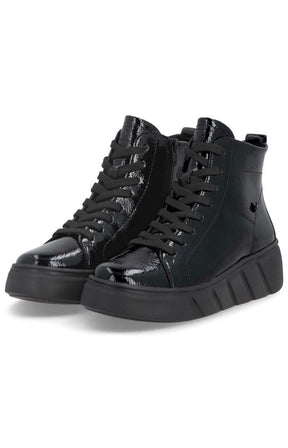 Rieker High Top Trainer in Black