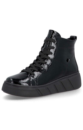 Rieker High Top Trainer in Black