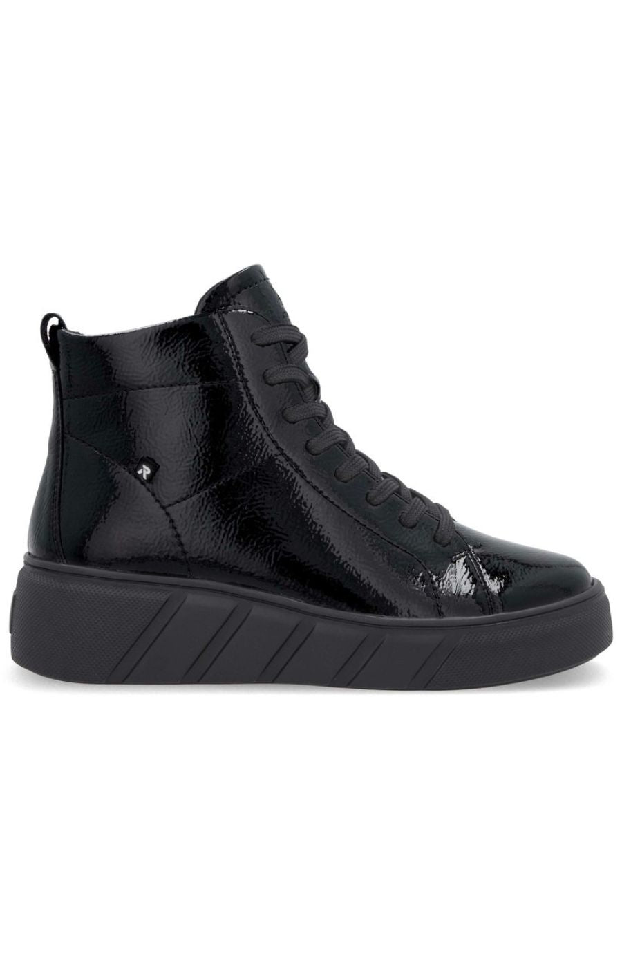 Rieker High Top Trainer in Black