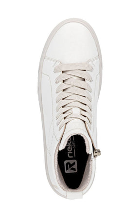 Rieker High Top Trainer in Off White