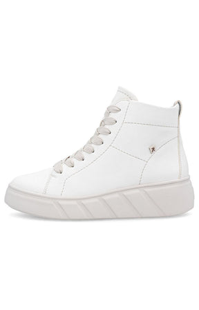 Rieker High Top Trainer in Off White